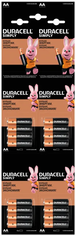 Батарея Duracell Simply LR...